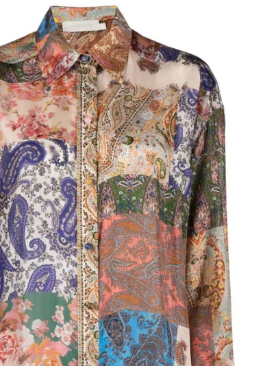 Shop Zimmermann Shirts In Patch Paisley