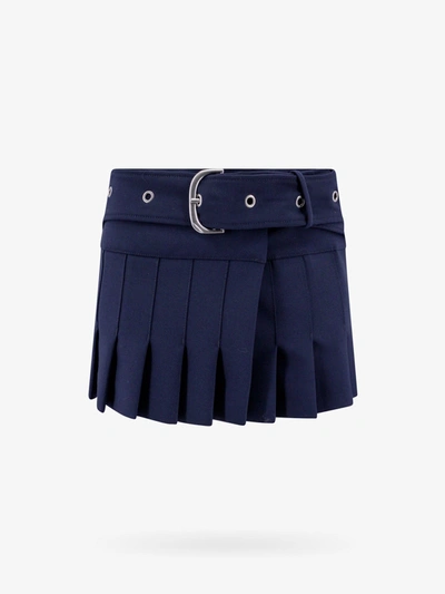 Shop Off-white Off White Woman Skirt Woman Blue Skirts