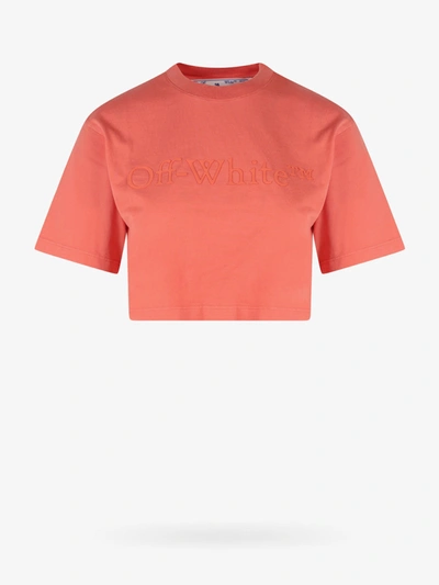 Shop Off-white Off White Woman T-shirt Woman Orange T-shirts