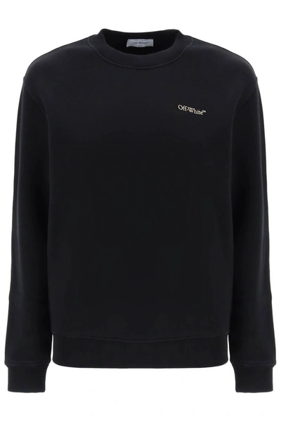 Shop Off-white Crew-neck Sweatshirt With Diag Motif Women In Black
