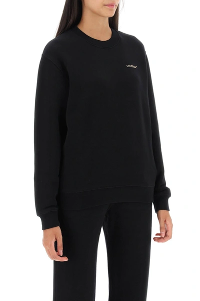 Shop Off-white Crew-neck Sweatshirt With Diag Motif Women In Black