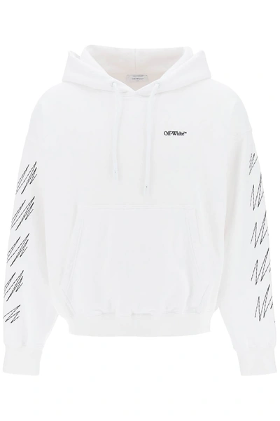 Shop Off-white Hoodie With Contrasting Topstitching Men