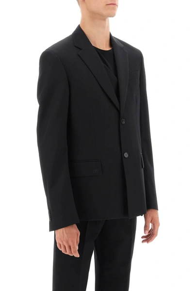 Shop Off-white Light-wool Single-breasted Jacket Men In Black