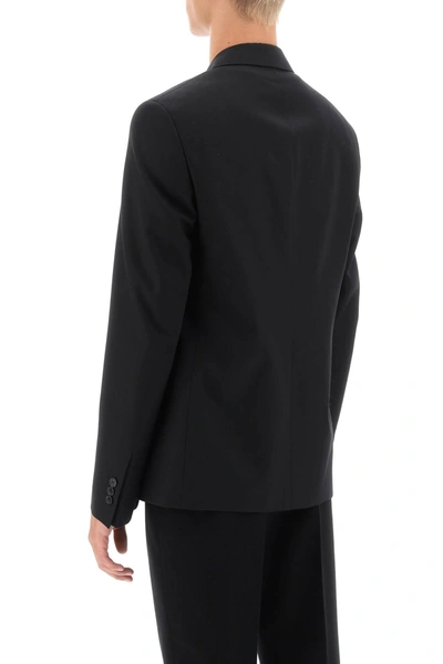 Shop Off-white Light-wool Single-breasted Jacket Men In Black