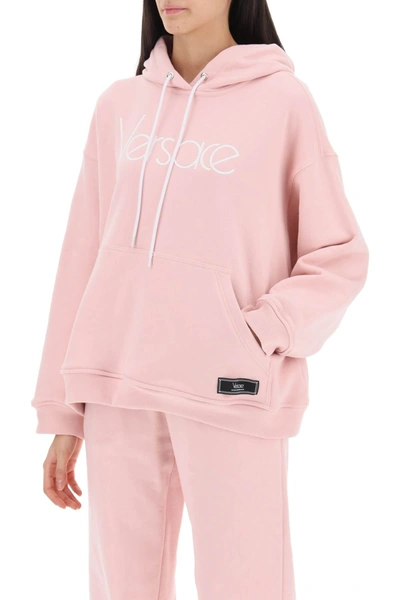 Shop Versace Hoodie With 1978 Re-edition Logo Women In Pink