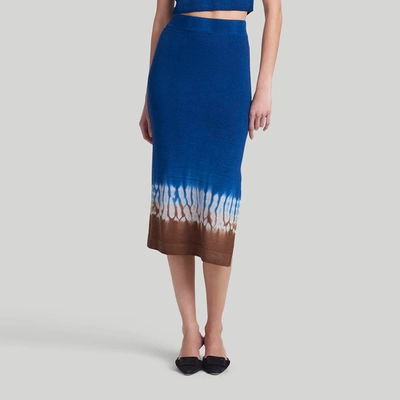 Shop Altuzarra 'morse' Skirt In Ultramarine Line Shibor