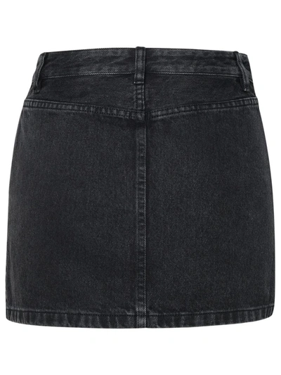 Shop Apc A.p.c. Denim Miniskirt In Black