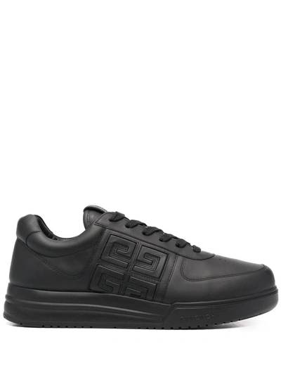 Shop Givenchy G4 Leather Sneakers In Black