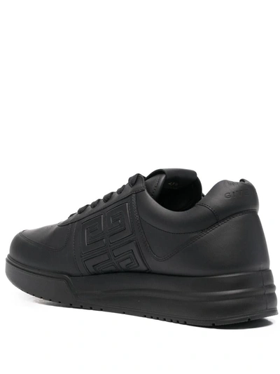 Shop Givenchy G4 Leather Sneakers In Black