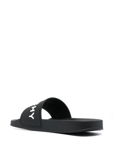 Shop Givenchy Logo Rubber Pool Slides In Black