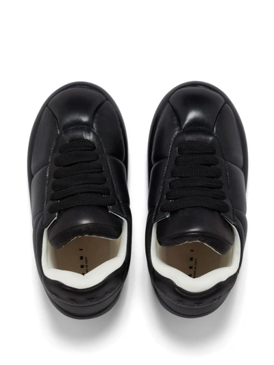 Shop Marni Bigfoot 2.0 Leather Sneakers In Black