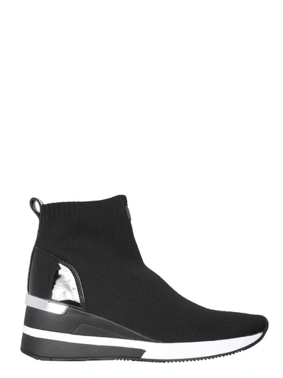 Shop Michael Michael Kors Sneaker "skyler" In Black