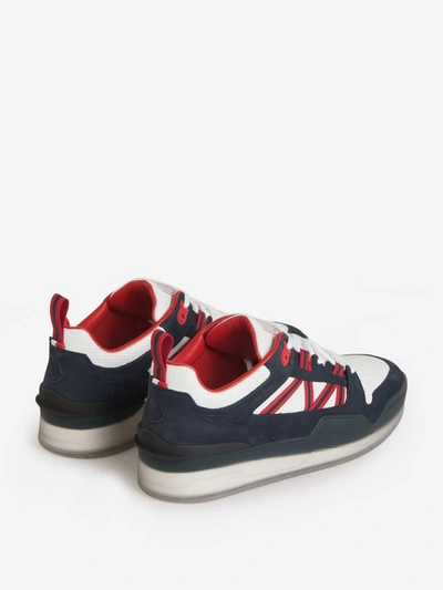 Shop Moncler Two-tone Pivot Sneakers In Ripstop Fabric