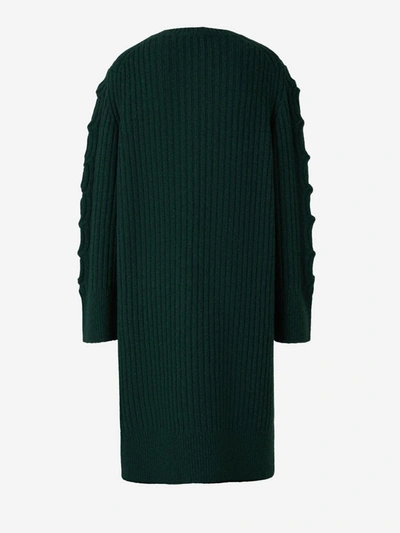 Shop Stella Mccartney Mini Knit Dress In Dark Green