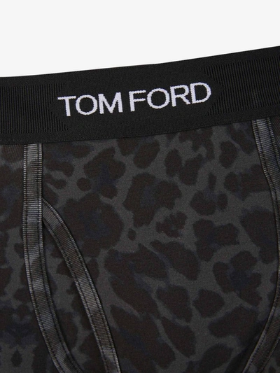 Shop Tom Ford Animal Motif Logo Boxers In Animal Print