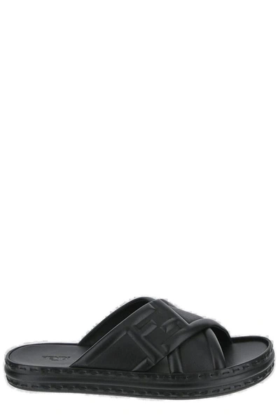 Shop Fendi Sandals In Nero