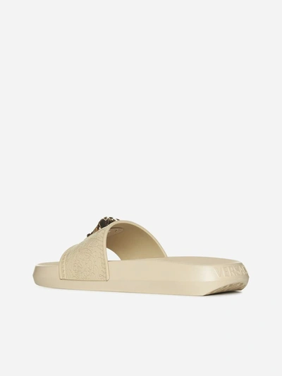 Shop Versace Sandals In Sandgold