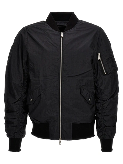 Shop Giorgio Brato Nylon Bomber Jacket Casual Jackets, Parka In Black