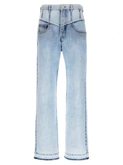 Shop Isabel Marant Noemie Jeans In Light Blue