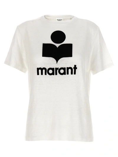 Shop Marant Etoile Zewel T-shirt In White/black
