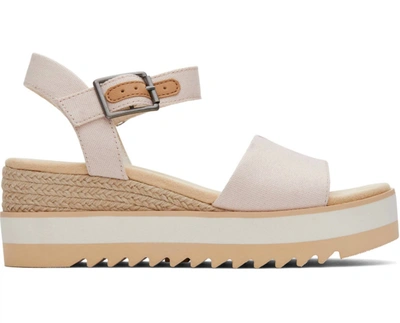Shop Toms Diana Wedge In Dusty Pink Heavy Canvas In Multi