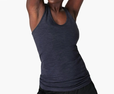 Shop Sweaty Betty Athlete Seamless Workout Tank - Blue - Final Sale In Dark Gray In Grey