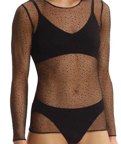 Commando Starlight Mesh Top In Black