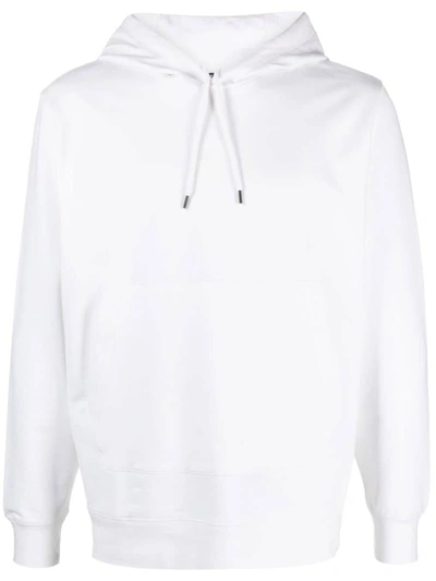 Shop C.p. Company Logo Cotton Hoodie In White