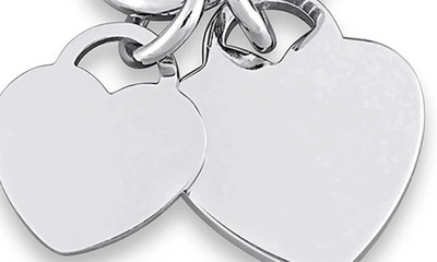 Shop Delmar Oval Link Heart Charm Toggle Bracelet In Brass