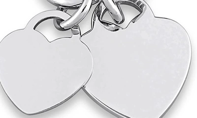 Delmar Oval Link Heart Charm Toggle Bracelet In Brass