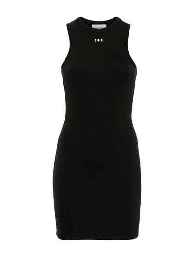 Shop Off-white Day Evening Dress In Black