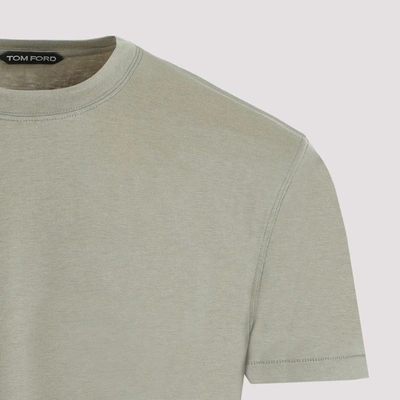 Shop Tom Ford Viscose Cotton T-shirt Tshirt In Nude & Neutrals