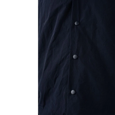 Shop Aspesi Dark Blue Nylon Shirt