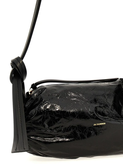Shop Jil Sander 'cushion' Small Shoulder Bag In Black