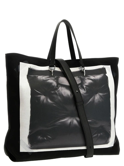 Shop Maison Margiela 'trompe L'oeil 5ac Classique Medium' Handbag In Black