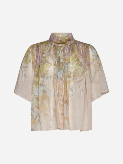 Shop Forte Forte Heaven Cotton Blend Voile Shirt In Petalo
