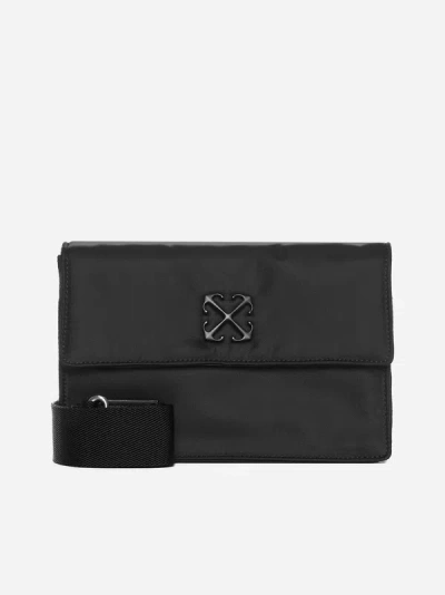 Shop Off-white Soft Jitney 1.4 Fabric Bag In Black