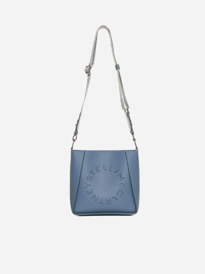 Shop Stella Mccartney Alter Nappa Mini Crossbody Bag In Blue