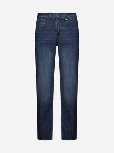 Shop 7 For All Mankind Slimmy Headway Jeans In Dark Blue