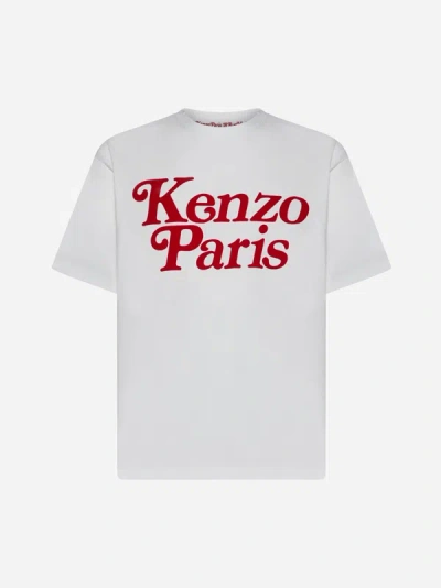 Shop Kenzo By Verdy Cotton T-shirt In Off White