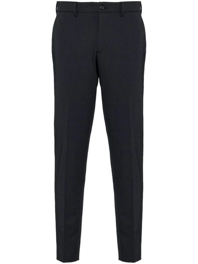 Shop Prada Tailored Skinny-cut Trousers In Nero