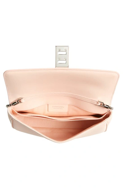 Shop Ferragamo Archive Gancini Flap Crossbody Bag In Nylund Pink