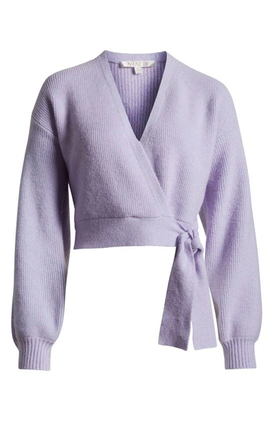 Shop Wayf Sterling Wrap Sweater In Lilac