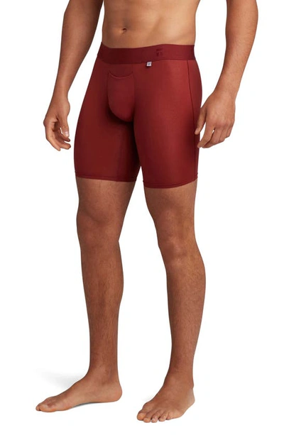 Shop Tommy John Air 8-inch Boxer Briefs In Cabernet