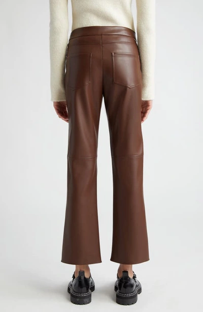 Shop Max Mara Sublime Coated Jersey Flare Leg Ankle Pants In Tobacco