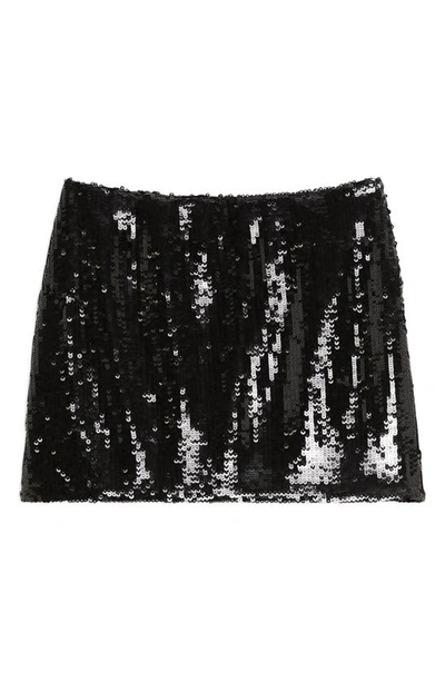 Theory Sequin Slice Mini Skirt In Black
