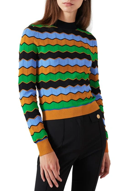 Shop Lk Bennett Elina Stripe Sweater In Black Multi