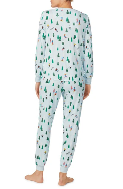Shop Kate Spade Print Pajamas In Blue Print