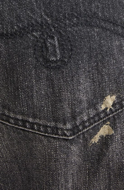 Shop R13 Crossover Paint Splatter Jeans In Eton Black Selvedge