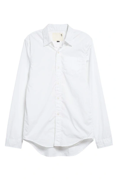 Shop R13 Foldout Organza Panel Cotton Button-up Shirt In White